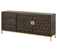 Buffet bas Manguier gris huilé massif 180x40x77 cm (BxTxH) bois massif DIAMOND #110