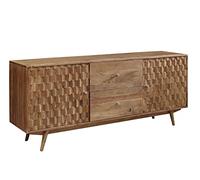 MASSIVMOEBEL24.DE Buffet 180x42 Acacia laqué Bois Naturel MOSAYK #100
