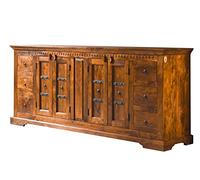 MASSIVMOEBEL24.DE Buffet 212x50 Acacia laqué Miel Oxford #0414