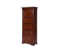 MASSIVMOEBEL24.DE Buffet Acacia Brun foncé laqué Oxford #900 | 80x40x193 cm (BxTxH)70kgClassiquemontémassif