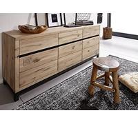 MASSIVMOEBEL24.DE Buffet Bas Chêne Sauvage Beige huilé VILLANDERS #208 | 175x45x85 cm (BxTxH)108kgModernemontémassif