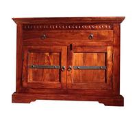MASSIVMOEBEL24.DE Buffet d'angle 107x54 Acacia laqué Nougat Oxford #505