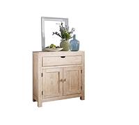 MASSIVMOEBEL24.DE Commode Acacia Beige Blanchi Nature White #81 | 90x40x95 cm (BxTxH)53kgMaison de campagnemontémassif