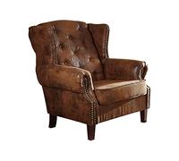 MASSIVMOEBEL24.DE Fauteuil 102x93 100% Polyester Brun Chesterfield