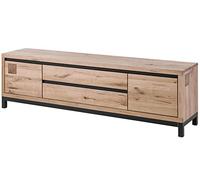 MASSIVMOEBEL24.DE Meuble TV 190x40 Chêne Sauvage huilé Bianco VILLANDERS #253
