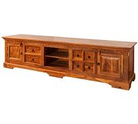 MASSIVMOEBEL24.DE Meuble TV 220x50 Acacia laqué Miel Oxford #0341