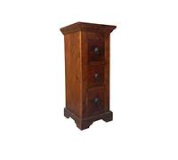 MASSIVMOEBEL24.DE Petite Commode 33x31 Acacia laqué Nougat Oxford #501