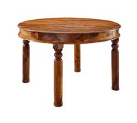MASSIVMOEBEL24.DE Table à Manger 100x100 Acacia laqué Miel Oxford #0331
