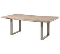 MASSIVMOEBEL24.DE Table à Manger Acacia Beige laqué Freeform #129 | 210x110x78 cm (BxTxH)127kgModernedémontémassif