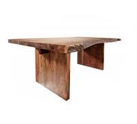 MASSIVMOEBEL24.DE Table à Manger Acacia Brun foncé laqué Freeform #101 | 170x110x78 cm (BxTxH)141kgModernedémontémassif