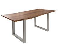 MASSIVMOEBEL24.DE Table à Manger Acacia Natur laqué Freeform | 160x90x76 cm (BxTxH)53kgModernedémontémassif