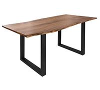 MASSIVMOEBEL24.DE Table à Manger Acacia Natur laqué Freeform | 200x100x76 cm (BxTxH)66kgModernedémontémassif