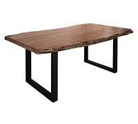 MASSIVMOEBEL24.DE Table à Manger Acacia Natur laqué Freeform | 200x100x77 cm (BxTxH)75kgModernedémontémassif