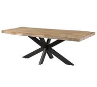 MASSIVMOEBEL24.DE Table à Manger Manguier Beige laqué Freeform | 180x90x77 cm (BxTxH)84kgModernedémontémassif