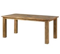 MASSIVMOEBEL24.DE Table à Manger Manguier Natur laqué Railway #199 | 140x90x76 cm (BxTxH)33kgIndustrieldémontémassif