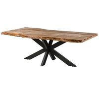 MASSIVMOEBEL24.DE Table à Manger Sheesham Natur sablé laqué Freeform | 180x90x77 cm (BxTxH)79kgModernedémontémassif