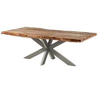 MASSIVMOEBEL24.DE Table à Manger Sheesham Natur sablé laqué Freeform | 200x100x77 cm (BxTxH)84kgModernedémontémassif