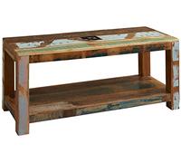 Table basse 110x50cm - Bois massif recyclé multicolore laqué - Inspiration Ethnique - NATURE OF SPIRIT #107