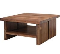 MASSIVMOEBEL24.DE Table Basse Sheesham Brun laqué Sydney #120 | 90x90x45 cm (BxTxH)46kgModernemontémassif