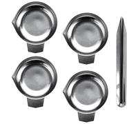 Masslla Lot de 4 poêles à poudre en métal à échelle numérique avec pelle pour recharger la coque électronique avec le bol de pesée
