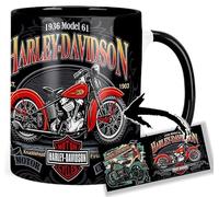 MasTazas Harley Tasse Davidson B Tasse Ceramique Intérieure et Poignée Noire Mug