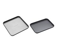 Master Class Baking Tray/Oven Tray, Non-Stick, 26cm x 26cm & Kitchen Craft KCMCCB54 Plaque à pâtisserie, Acier au Carbone, Gris, 24 x 18 cm