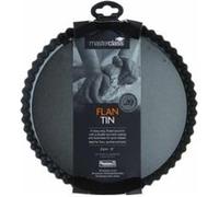 MasterClass - Plat à tarte et à quiche antiadhésif avec PTFE, PFOA et BPA, acier au carbone robuste d'une épaisseur de 1 mm, acier au carbone cannelé, rond 23 cm (9''), manchonné