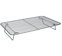 Master Class Smart Ceramic - Grille de Cuisson / Refroidissement avec Revêtement Antiadhésif, Pieds Repliables, Acier au Carbone, 35,5 x 23 cm