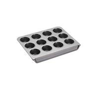 MASTER CLASS Smart Stack - Plaque de 12 Moules à Muffins Empilable à la Verticale, Acier au Carbone, Antiadhésif, 37 x 29 x 4 cm