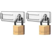 Master Lock 140703EURD Pack Comprenant un Moraillon de Porte et un Cadenas à Clé (Lot de 2)