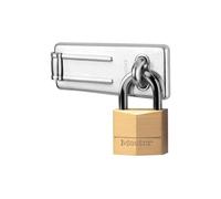 Pack moraillon de porte + cadenas à clé MASTERLOCK - 140703EURD