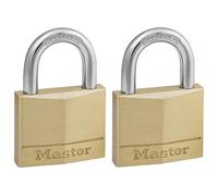 Cadenas en laiton massif Master Lock - Lot de 2 - 40mm - Jaune