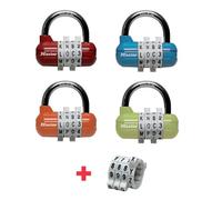 Master Lock 1534EURD Cadenas à Combinaison, Couleur Aléatoire, 5,9 x 6,4 x 2,6 cm