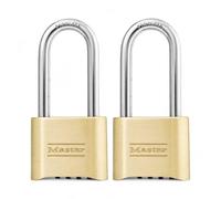 Master Lock 175LHEC2 Lot de 2 cadenas à combinaison Doré