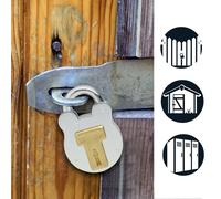 Master Lock 2750EURD Cadenas au Design Vintage, Gris, 8,7 x 5 x 1,3 cm