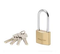 Cadenas laiton - MASTER LOCK - 40 mm - anse acier 51 mm - 2 leviers de verrouillage - cylindre à 5 goupilles