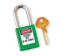 Master Lock 410GRN Cadenas de Consignation en Thermoplastique pour Installations Mécaniques, Vert, Anse 3,8 x 2 cm