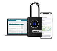 Master Lock 4401EURLHEC Cadenas Bluetooth connecté pour un usage privé ou professionnel, Etanche, Anse Longue Noir