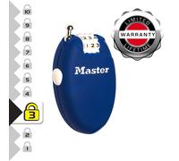Master Lock 4603EURD Cadenas à Combinaison avec Câble Rétractable, Couleur Aléatoire, 5,4 x 2,1 x 7,2 cm