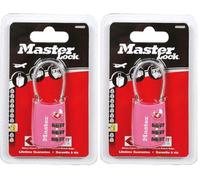 Master Lock 4688EURD Cadenas à Combinaison TSA, Couleur Aléatoire, 8,2 x 3 x 1,4 cm (Lot de 2)
