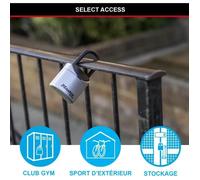Master Lock 5406EURD - Boîte à clés sécurisée portable format XS avec anse, verrou par combinaison, corps métallique, anti-feu, pour 2 clés