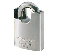 Master Lock Cadenas 550EURD Marin à clé, anse protégée, gris 9 x 5 x 2,3 cm