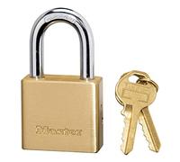 Master Lock 575EURD Cadenas en laiton massif à clé idéal pour sécuriser portails, abris de jardin, 70 x 38 x 20 mm