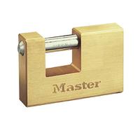 Master Lock 607EURD Cadenas Rectangulaire en Laiton Massif à Clé, Doré, 7,5 x 7,6 x 1,5 cm