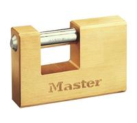 Master Lock 608EURD Cadenas Rectangulaire en Laiton Massif oré, 8,3 x 8,5 x 1,8 cm