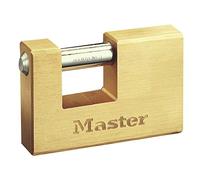 Master Lock 608EURD Cadenas Rectangulaire en Laiton Massif oré, 8,3 x 8,5 x 1,8 cm
