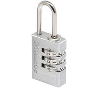 Master Lock Cadenas 7620EURDCC à combinaison programmable en aluminium métal brossé 20 mm Gris