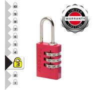 Master Lock 7620EURTCOL Lot de 2 Cadenas à Combinaison Programmable en Aluminium, Couleur Aléatoire, 2 x 5,5 x 0,9 cm