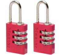 Master Lock Cadenas à combinaison 7620EURTCOL – Programmable aluminium – Lot de 2 Couleur aléatoire