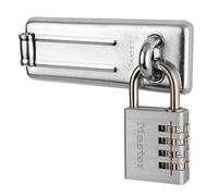 Master Lock 7640704EURD Pack Comprenant un Moraillon de Porte et un Cadenas à Code